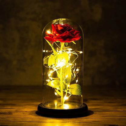 Rosa Encantada en Cúpula de Cristal con Luz Led mágica  🌟🌹