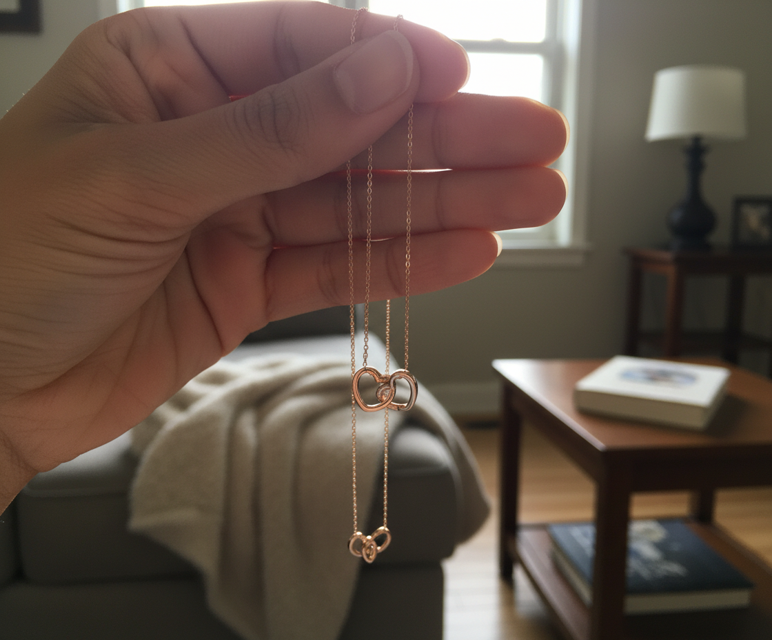 Collar en mano casual