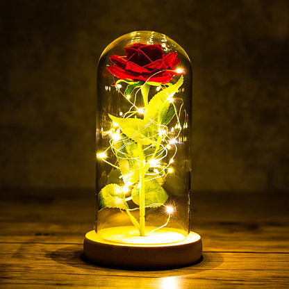 Rosa Encantada en Cúpula de Cristal con Luz Led mágica  🌟🌹