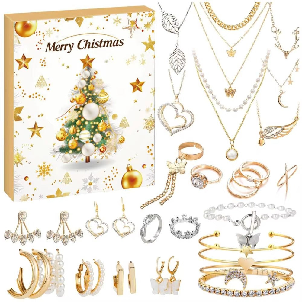 Calendario de Adviento Joyas – 24 Sorpresas Elegantes para Brillar en Navidad ✨💛